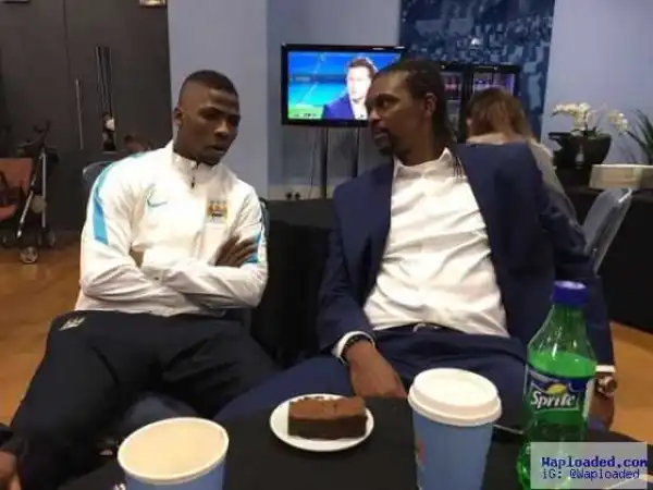 Photo: Kanu Nwankwo Visits Kelechi Iheanacho In Manchester